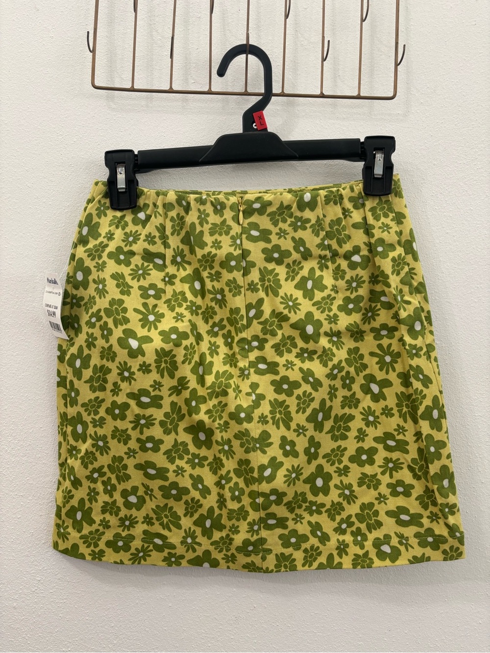 Marshalls Olive Floral Print Mini Skirt